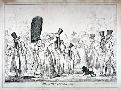 Monstrositäten von 1821 von George Cruikshank