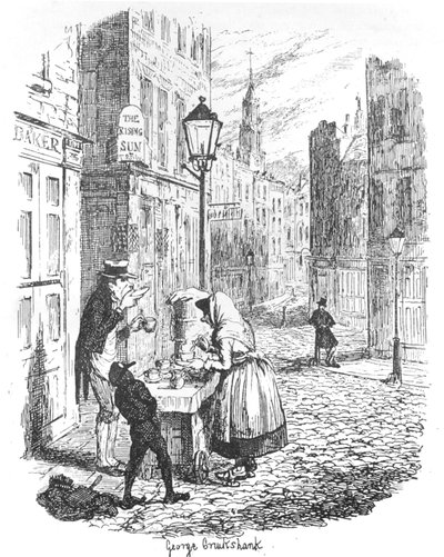 Die Straßen - Morgen, ca. 1900 von George Cruikshank