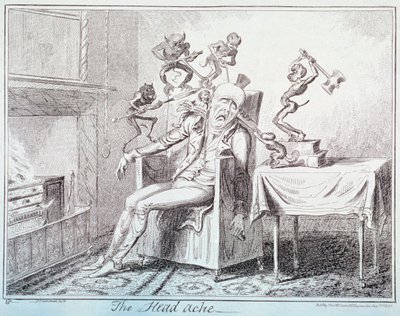 Der Kopfschmerz von George Cruikshank