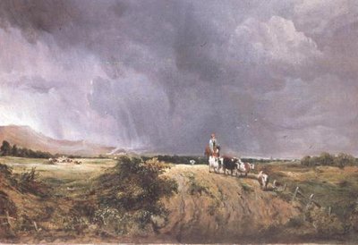 Landschaft mit Kühen von George Frederic Watts