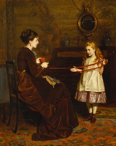 Mutters kleiner Helfer, 1874 von George Goodwin Kilburne