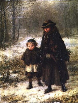Ein Wintermorgen-Spaziergang von George Henry Boughton