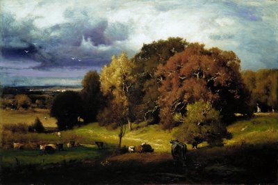 Herbst-Eichen von George Inness