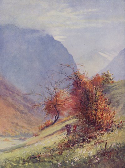 Herbst in den Alpen von George Jackson Flemwell