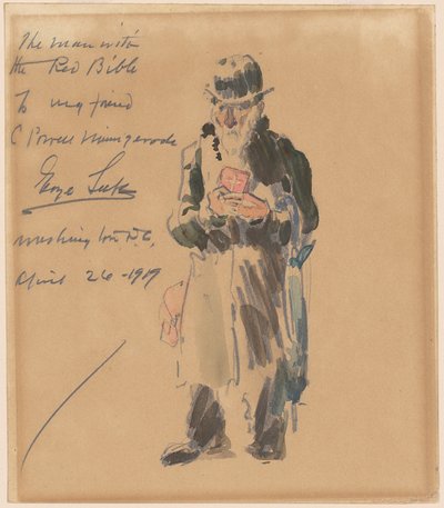 Der Mann mit der roten Bibel von George Luks
