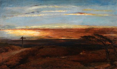 Landschaft bei Sonnenuntergang von George Richmond