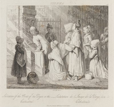 Grüßende Jungfrau, Wien, c.1821 von George Robert Lewis