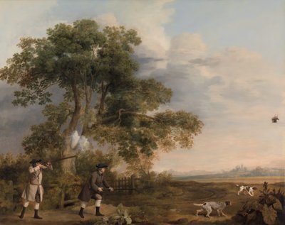 Zwei Herren beim Schießen von George Stubbs
