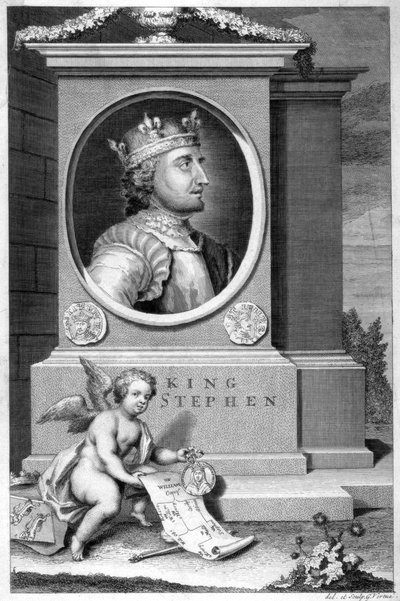 König Stephan 1096-1154, 18. Jahrhundert von George Vertue