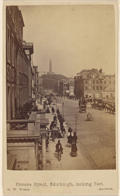 Princes Street, Edinburgh, Blick nach Osten von George Washington Wilson