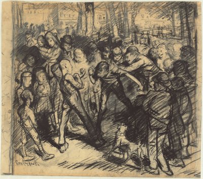 Straßenkampf [recto], 1907 von George Wesley Bellows