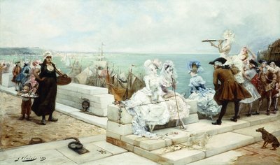 Elegante Figuren beobachten die Regatta, 1889 von Georges Clairin