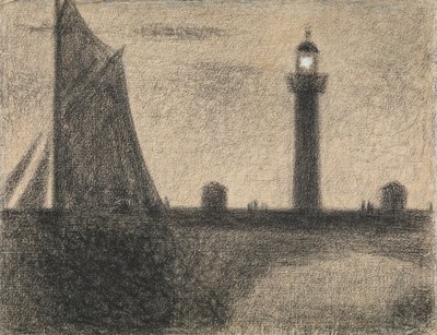 Der Leuchtturm von Honfleur, 1886 von Georges Pierre Seurat