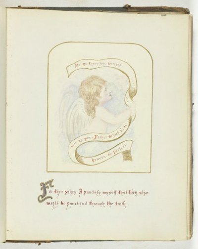 Ohne Titel [Cherub mit religiösem Text], 185568 von Georgina Cowper