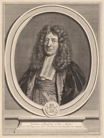 Gedeon Berbier-Du Metz von Gerard Edelinck after Hyacinthe Rigaud