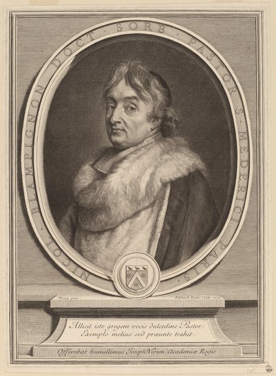 Nicolas de Blampignon von Gerard Edelinck after Joseph Vivien