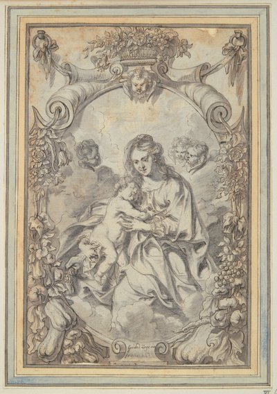 Madonna im Zierrahmen von Gerard Seghers
