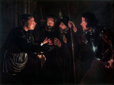 Die Verleugnung des Heiligen Petrus, 1620er Jahre von Gerard . Seghers