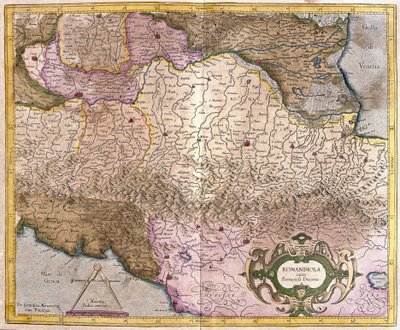 Romagna mit Parma, Italien (Gravur) von Gerardus Mercator
