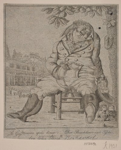 Le Gastronome nach dem Abendessen von Gerhard Ludvig Lahde