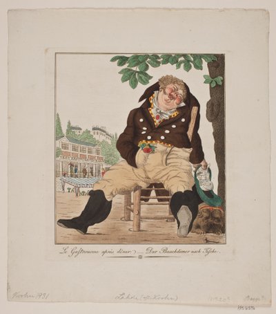 Le Gastronome nach dem Abendessen von Gerhard Ludvig Lahde