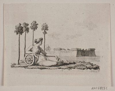 Liegende Frau am Fort von Gerhard Ludvig Lahde