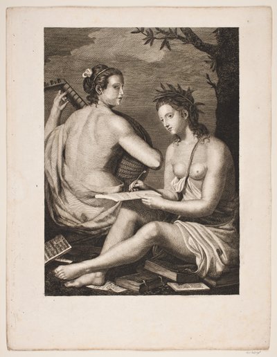 Terpsichore und Kalliope von Gerhard Ludvig Lahde