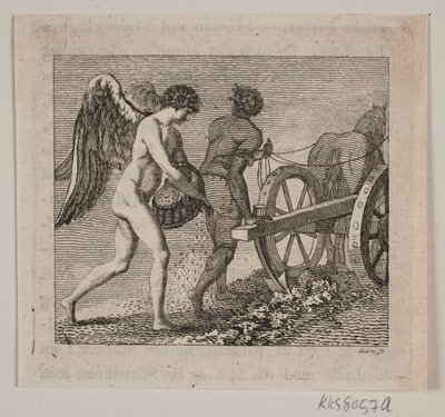 Geflügeltes Genie folgt einem Pflüger von Gerhard Ludvig Lahde
