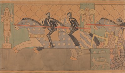 Folklore-Zeichnung, 1895-1898 von Gerhard Munthe