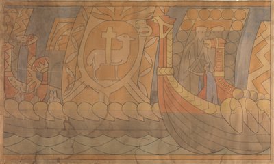Folklore-Zeichnung von Gerhard Munthe