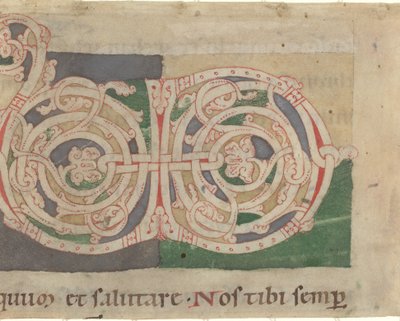 Initialen V und D von German 12th Century