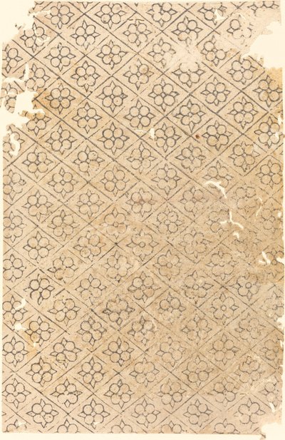 Blatt mit Blumen- und Rautenmuster von German 16th Century