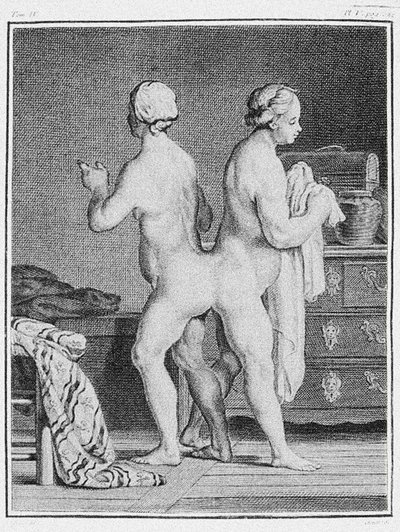 Siamesische Zwillinge, um 1777 (Gravur) von German School