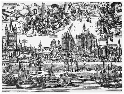 Gesamtansicht von Köln, 1531 von German School