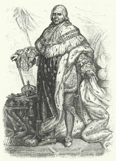 Ludwig XVIII., König von Frankreich (Stich) von German School