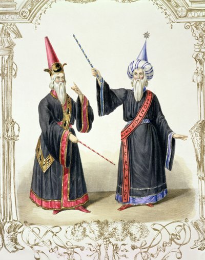 Zauberer auf dem Karneval in Berlin, 1836 von German School