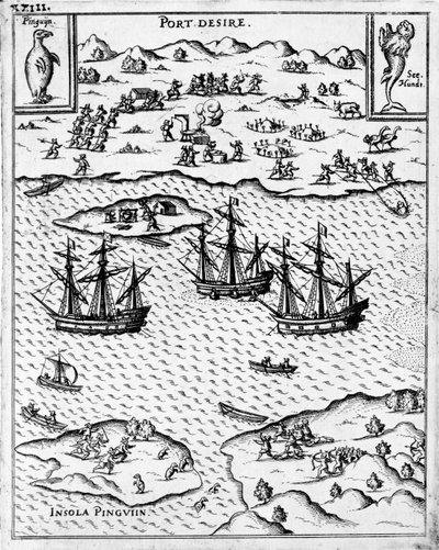 Port Desire, 1626 von German School