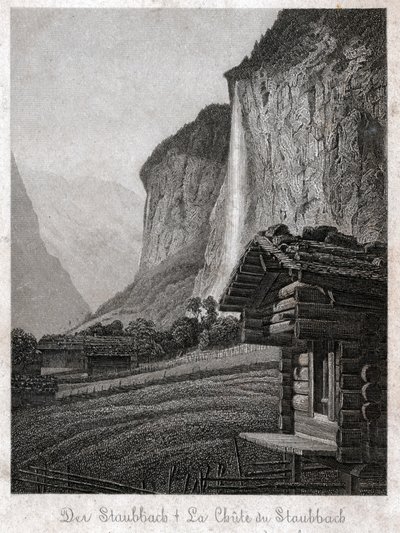 Staubbach-Wasserfall (Gravur, ca. 1830) von German School