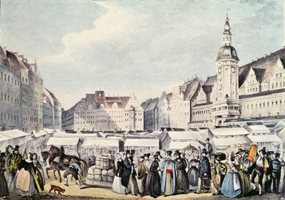 Die Leipziger Messe im Jahr 1830 von German School