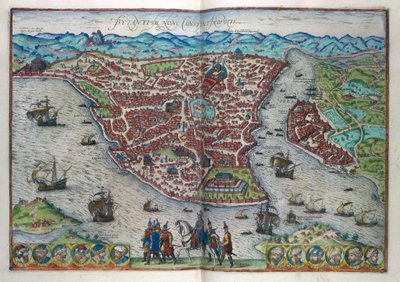 Ansicht von Konstantinopel (kolorierter Stich) von German School