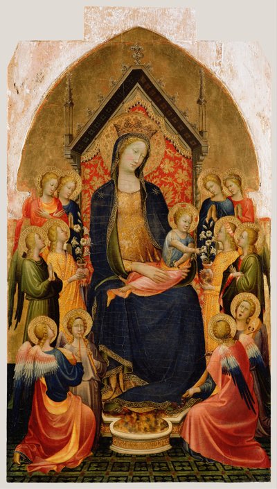 Madonna mit Kind und musizierenden Engeln, ca. 1410 von Gherardo Starnina