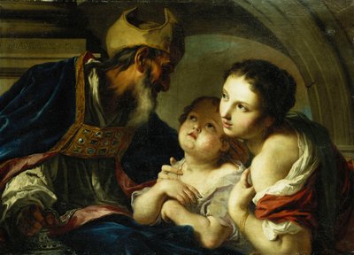 Sankt Nikolaus von Bari mit zwei Kindern von Giambettino Cignaroli