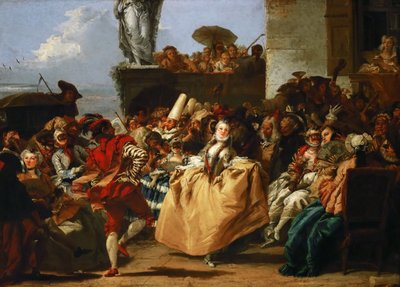 Karnevalsszene Das Menuett von Giovanni Domenico Tiepolo