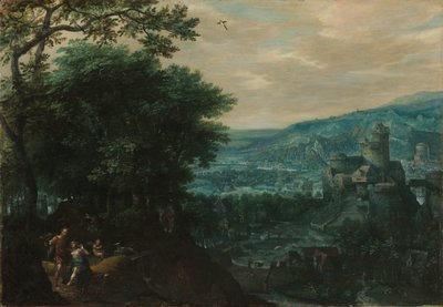 Landschaft mit Venus und Adonis von Gillis van III Coninxloo
