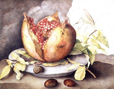 Granatapfel mit Kastanien von Giovanna Garzoni