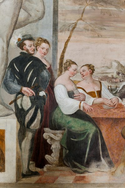 Kartenspiel, Haupthalle, ca. 1570 von Giovanni Antonio Fasolo