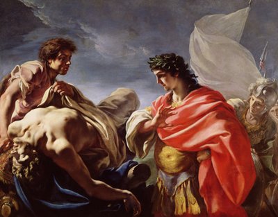 Achilles betrachtet den Körper von Patroklos von Giovanni Antonio Pellegrini