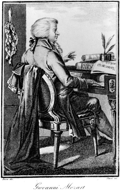 Wolfgang Amadeus Mozart, österreichischer Komponist, ca. 1784-1827 von Giovanni Antonio Sasso