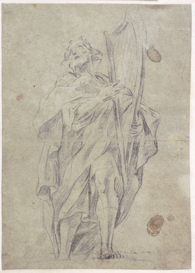 König David mit seiner Harfe von Giovanni Battista Beinaschi