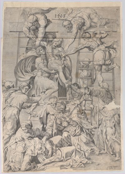 Die Kreuzabnahme, 1550-1600 von Giovanni Battista Cavalieri